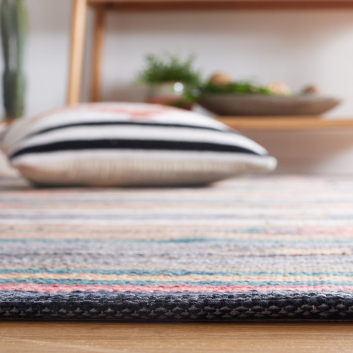 Union Rustic Conanso Handmade Flatweave Cotton Gray/Orange/Green Rug